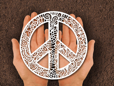 Peace Symbols Flower Paper cut SVG Johan Ru designs 