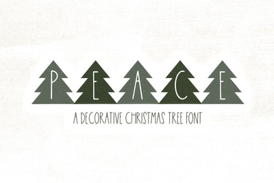 Peace Trees - A Decorative Christmas Font Font KA Designs 