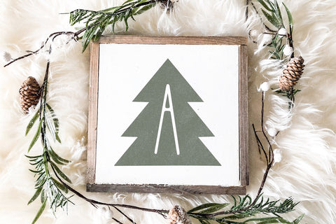 Peace Trees - A Decorative Christmas Font Font KA Designs 