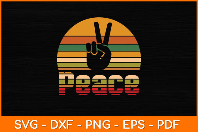 Peace Vintage Retro Svg Design SVG artprintfile 