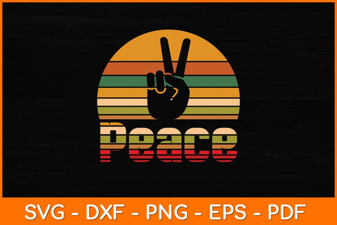 Peace Vintage Retro Svg Design SVG artprintfile 