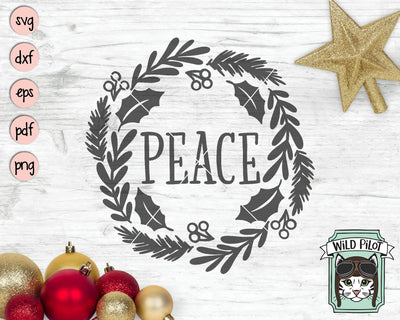 Peace Wreath SVG Cut File SVG Wild Pilot 