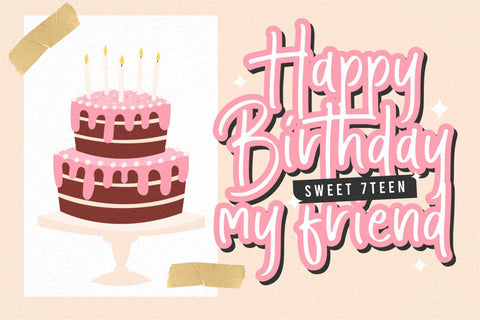 Peach Cakes Font Aestherica Studio 