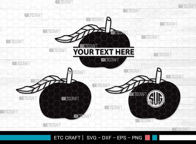 Peach Fruit Monogram SVG Cut File | Peach Svg | Fruit Svg | Peach Slice Svg | Peach Bundle | Summer SVG | Peach Clipart SVG ETC Craft 