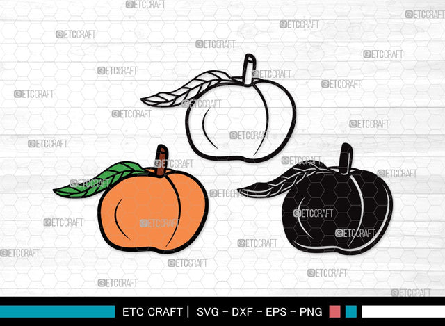 Peach Fruit SVG Cut File | Peach Svg | Fruit Svg | Peach Slice Svg | Peach Bundle | Summer SVG | Peach Clipart SVG ETC Craft 