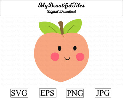 Peach - Fruit SVG MyBeautifulFiles 