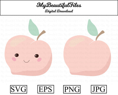 Peach - Fruit SVG MyBeautifulFiles 