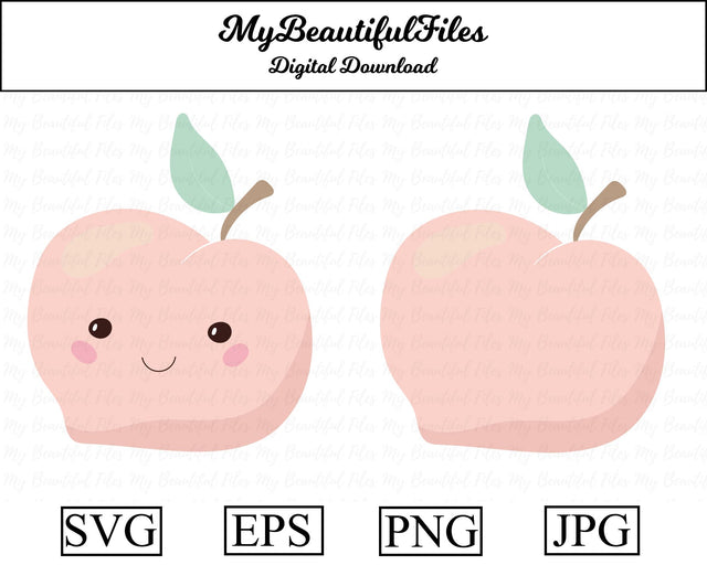 Peach - Fruit SVG MyBeautifulFiles 