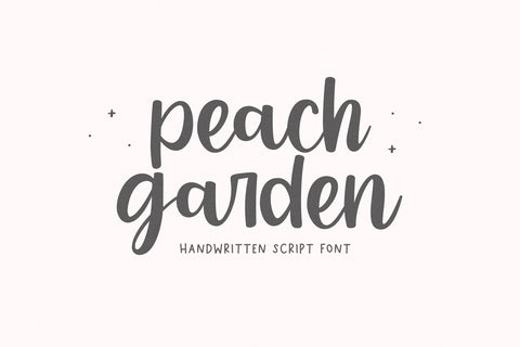 Peach Garden - Handwritten Script Font Font KA Designs 