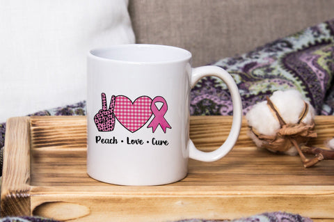 Peach Love Cure, Breast Cancer Sublimation PNG SVG futivesvg 