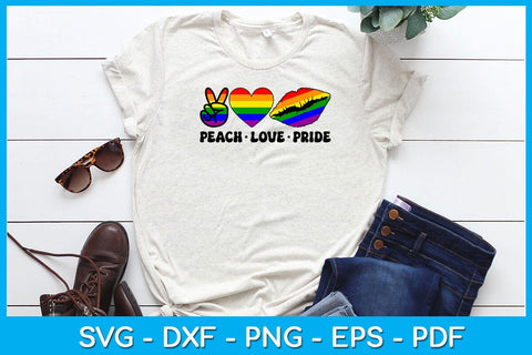 Peach Love Pride Month SVG PNG PDF Cut File SVG Creativedesigntee 