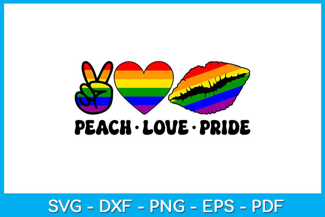 Peach Love Pride Month SVG PNG PDF Cut File SVG Creativedesigntee 