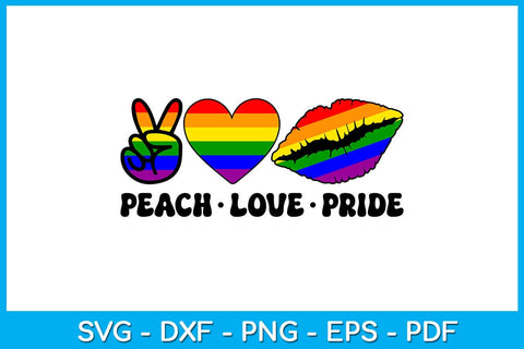 Peach Love Pride Month SVG PNG PDF Cut File SVG Creativedesigntee 