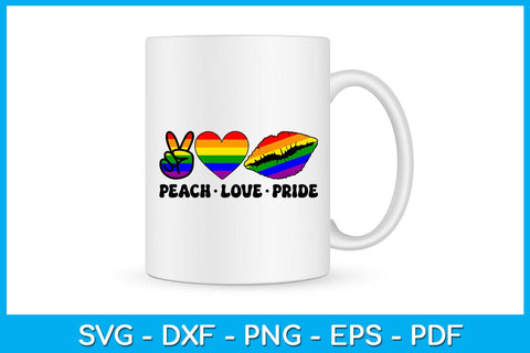 Peach Love Pride Month SVG PNG PDF Cut File SVG Creativedesigntee 