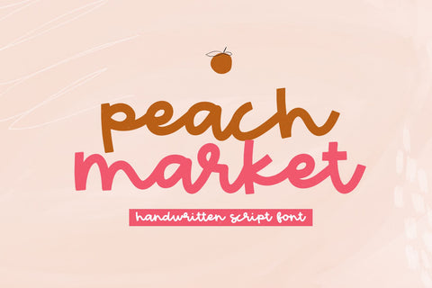 Peach Market - Handwritten Script Font Font KA Designs 