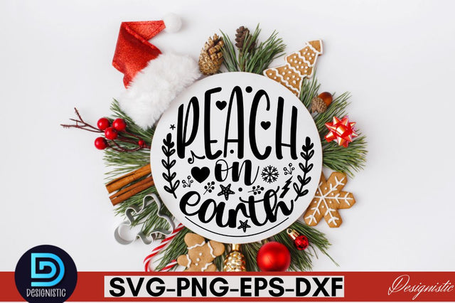 Pea'ch on earth SVG SVG DESIGNISTIC 