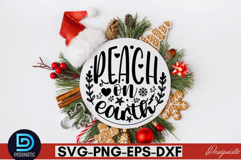 Pea'ch on earth SVG SVG DESIGNISTIC 