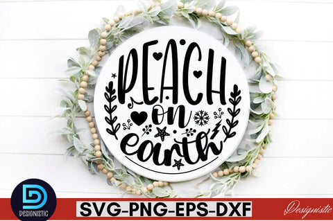 Pea'ch on earth SVG SVG DESIGNISTIC 