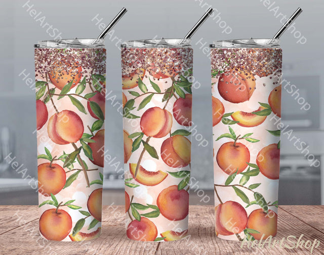 Peach SKINNY TUMBLER Png, Sublimation Png Sublimation _HelArtShop_ 