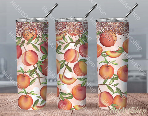 Peach SKINNY TUMBLER Png, Sublimation Png Sublimation _HelArtShop_ 