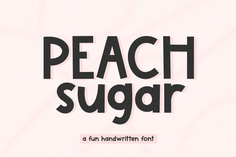 Peach Sugar - Fun Handwritten Font Font KA Designs 
