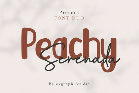 Peachy Serenada Font Duo Font Balevgraph Studio 