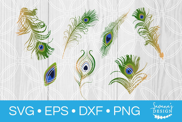 Peacock Feather Bundle SVG SavanasDesign