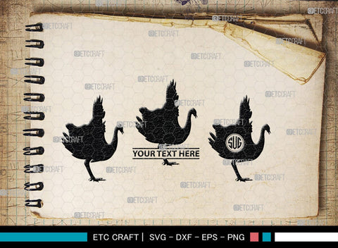 Peacock Monogram, Peacock Silhouette, Peacock SVG, Peacock Bird Svg, Peacock Feathe Svg, Birds Svg, SB00300 SVG ETC Craft 