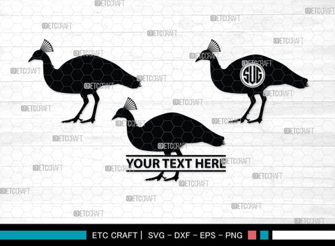 Peacock Monogram, Peacock Silhouette, Peacock SVG, Peacock Bird Svg, Peacock Feathe Svg, Birds Svg, SB00300 SVG ETC Craft 