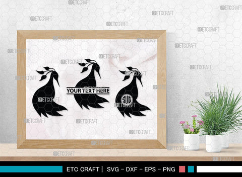 Peacock Monogram, Peacock Silhouette, Peacock SVG, Peacock Bird Svg, Peacock Feathe Svg, Birds Svg, SB00300 SVG ETC Craft 