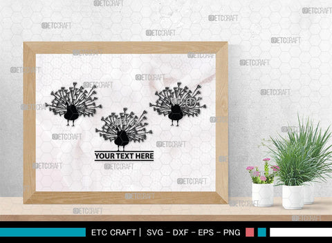 Peacock Monogram, Peacock Silhouette, Peacock SVG, Peacock Bird Svg, Peacock Feathe Svg, Birds Svg, SB00300 SVG ETC Craft 
