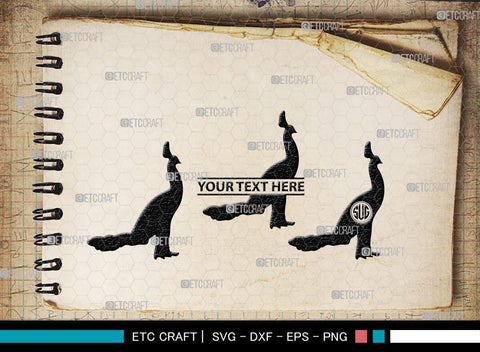 Peacock Monogram, Peacock Silhouette, Peacock SVG, Peacock Bird Svg, Peacock Feathe Svg, Birds Svg, SB00300 SVG ETC Craft 