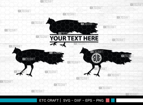 Peacock Monogram, Peacock Silhouette, Peacock SVG, Peacock Bird Svg, Peacock Feathe Svg, Birds Svg, SB00300 SVG ETC Craft 