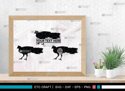 Peacock Monogram, Peacock Silhouette, Peacock SVG, Peacock Bird Svg, Peacock Feathe Svg, Birds Svg, SB00300 SVG ETC Craft 