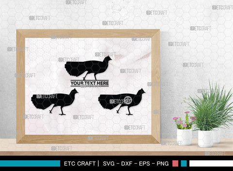 Peacock Monogram, Peacock Silhouette, Peacock SVG, Peacock Bird Svg, Peacock Feathe Svg, Birds Svg, SB00300 SVG ETC Craft 