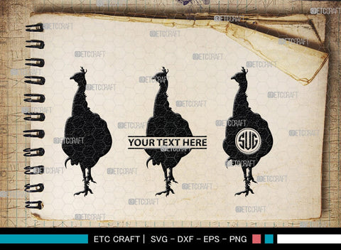 Peacock Monogram, Peacock Silhouette, Peacock SVG, Peacock Bird Svg, Peacock Feathe Svg, Birds Svg, SB00300 SVG ETC Craft 