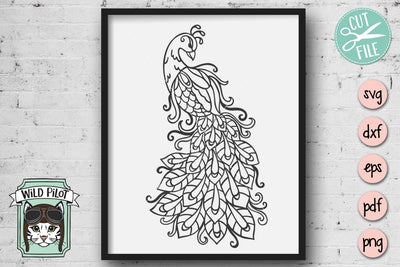 Peacock SVG Cut File SVG Wild Pilot 