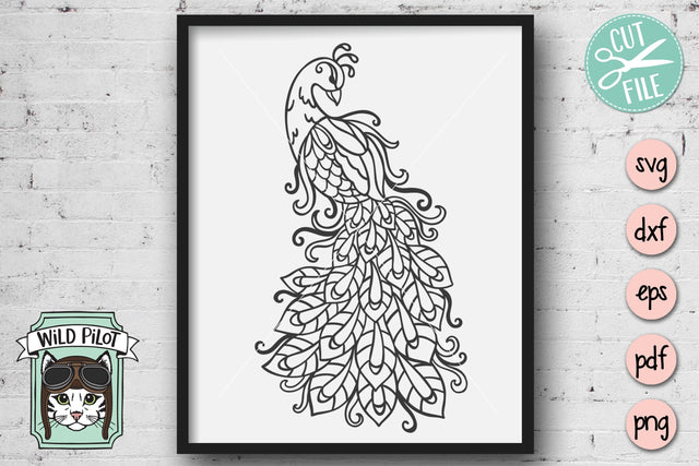 Peacock SVG Cut File SVG Wild Pilot 