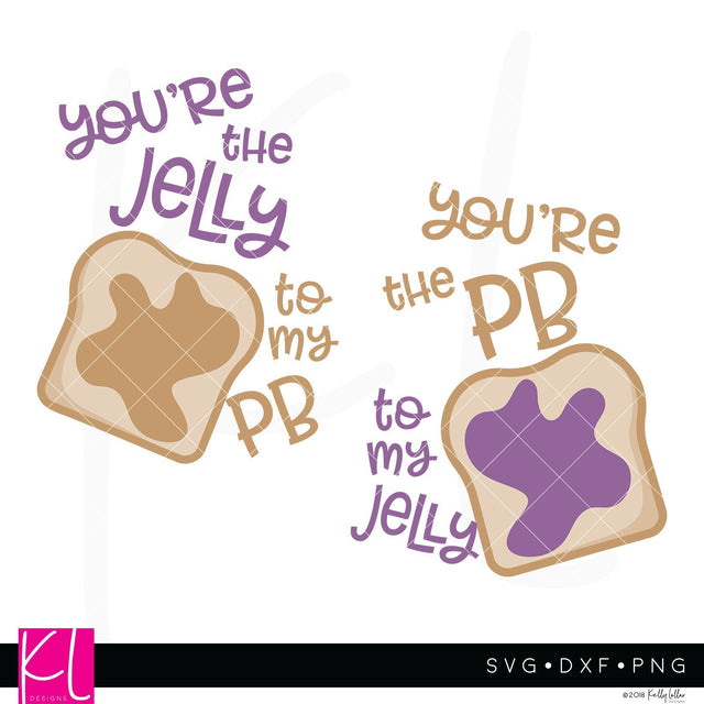 Peanut Butter and Jelly BFF SVG Kelly Lollar Designs 