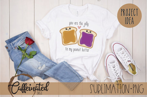 Peanut Butter Jelly PNG Sublimation Caffeinated SVGs 