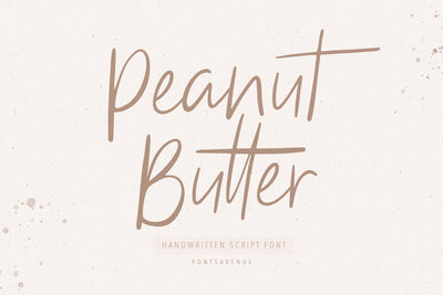 Peanut Butter | Modern Handwritten Script Font Font Fonts Avenue 