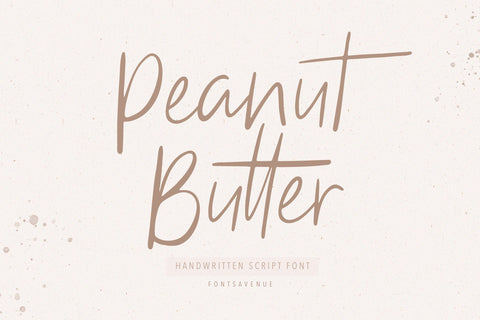 Peanut Butter | Modern Handwritten Script Font Font Fonts Avenue 