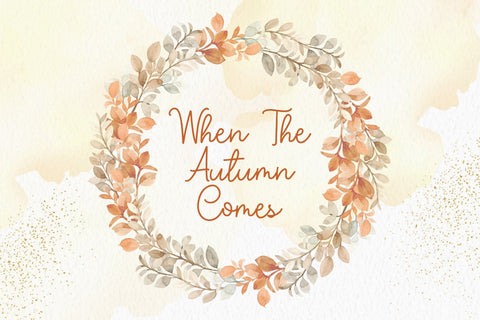 Pear Leaves - Autumn Script Font Font Dm Letter Studio 