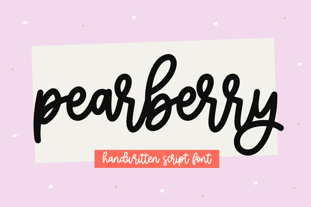 Pearberry - Handwritten Script Font Font KA Designs 