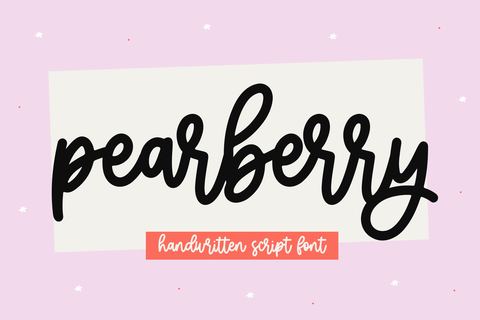 Pearberry - Handwritten Script Font Font KA Designs 