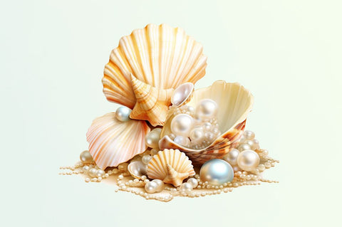 Pearl and Seashells Sublimation Clipart Bundle Sublimation Regulrcrative 