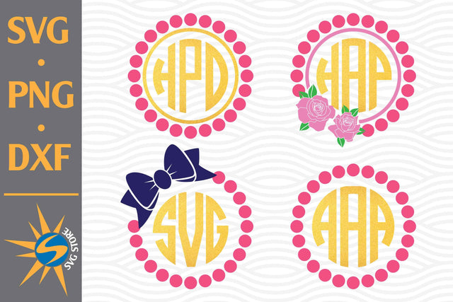 Pearl Monogram SVG, PNG, DXF Digital Files Include SVG SVGStoreShop 