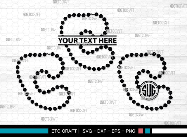 Pearls Monogram, Pearls Silhouette, Pearls SVG, Baby Pearls Svg, Necklace Svg, Pearl Necklace Svg, SB00208 SVG ETC Craft 