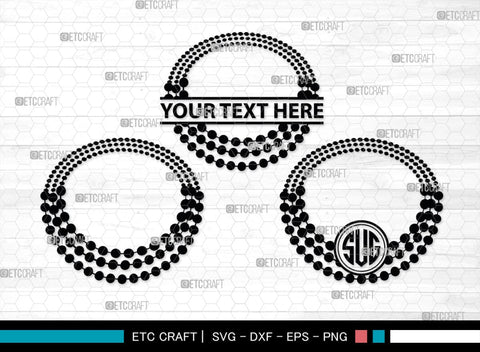 Pearls Monogram, Pearls Silhouette, Pearls SVG, Baby Pearls Svg, Necklace Svg, Pearl Necklace Svg, SB00208 SVG ETC Craft 