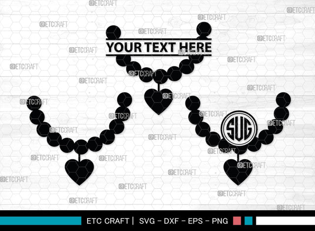 Pearls Monogram, Pearls Silhouette, Pearls SVG, Baby Pearls Svg, Necklace Svg, Pearl Necklace Svg, SB00208 SVG ETC Craft 